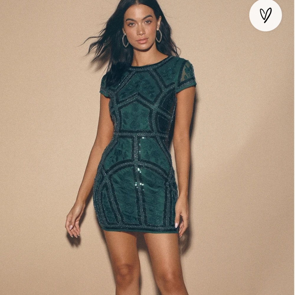 Lulus Spread Your Shine Emerald Dress